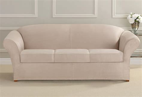 A sofa slipcover can save your sofas from different types of spills and dirt. Ultimate Heavyweight Stretch Suede Separate Seat Sofa ...