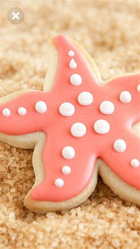 Starfish And Pearls Cookies Cookies Sugar Cookie Desserts