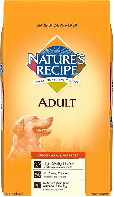 Check spelling or type a new query. Nature's Recipe Adult Chicken Meal & Rice Recipe Dry Dog ...