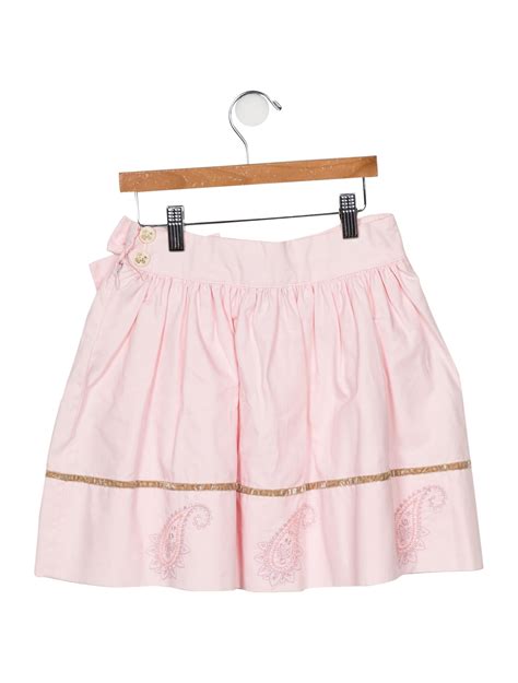 Christian Dior Girls Embellished Bow Accented Skirt Pink Sizes 7 16