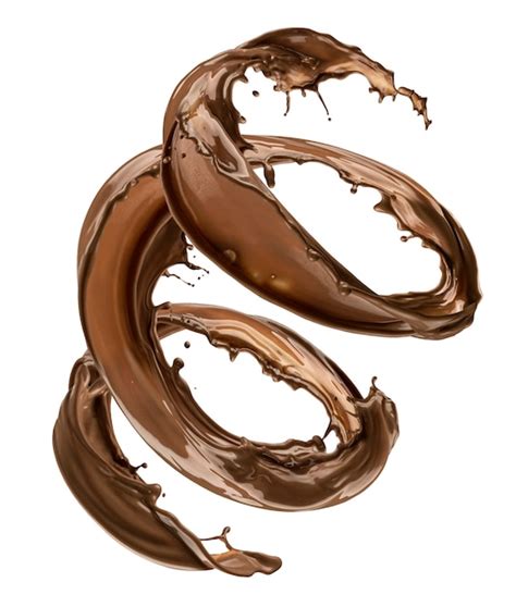 Premium Photo Chocolate Splash Isolated On White Background