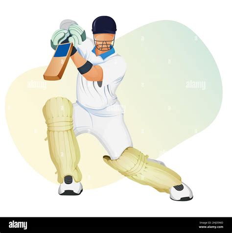 Cricket Player Illustration Stock Vector Images Alamy