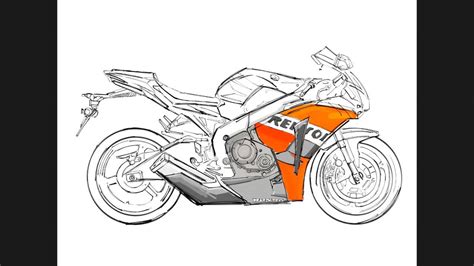 Racing bike concept with vector drawing silhouettes cyclists in competition. How to draw sport bike from the screach - YouTube