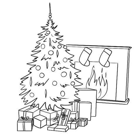 Christmas Scene Coloring Page Coloring Books