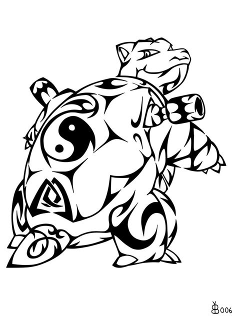 My second tattoo, done by jon sproul at moon tattoo studio in austin, tx. #009: Tribal Blastoise by blackbutterfly006 on deviantART ...