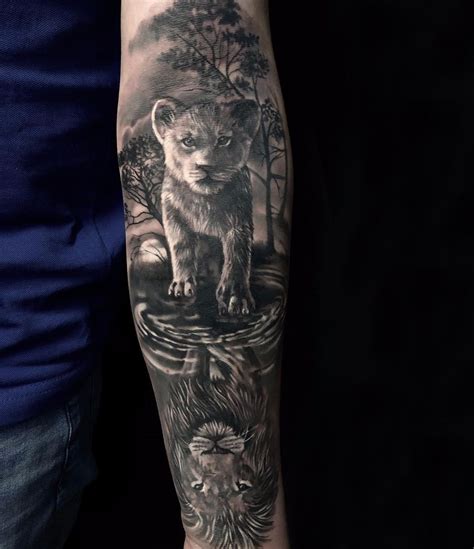 Lion Tattoo Lion And Cub