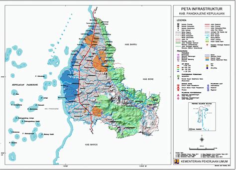 Peta Digital Peta Kabupaten Pangkajene Provinsi Sulawesi Selatan My