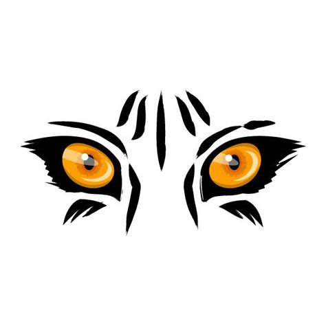 Silhouette Of Eye Of The Tiger Illustrations Royalty Free Vector
