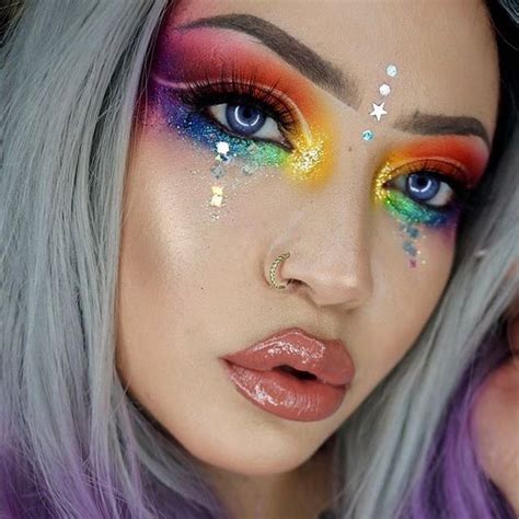 48 Pretty Rainbow Makeup Ideas Rainbow Makeup