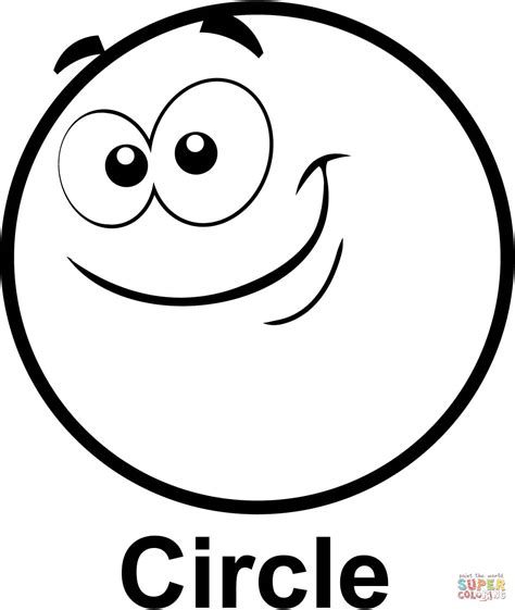 Circle Cartoon Face Coloring Page Free Printable Coloring Pages