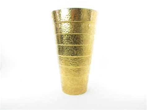 Gold Vase Hand Painted Vase Made In Italy Weeping Gold Vase Wedding