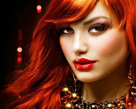 redhead beauty red model redhead black woman lips anna subbotina girl hd wallpaper peakpx