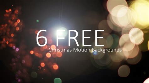 6 Free Christmas Motion Backgrounds Youtube