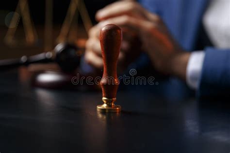 Notary Signing Contract Fountain Pen Dark Room Stock Photos Free