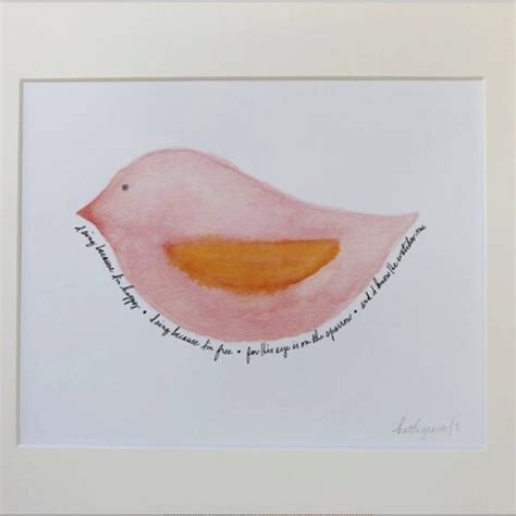 I Sing Because I Am Happy His Eye Is On The Sparrow Framed Etsy