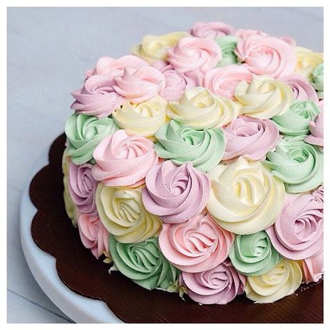 Floral cake decorating options are endless and they always manage to give. Pastel rosette zigzag choco ovomaltine cake Next, black ...