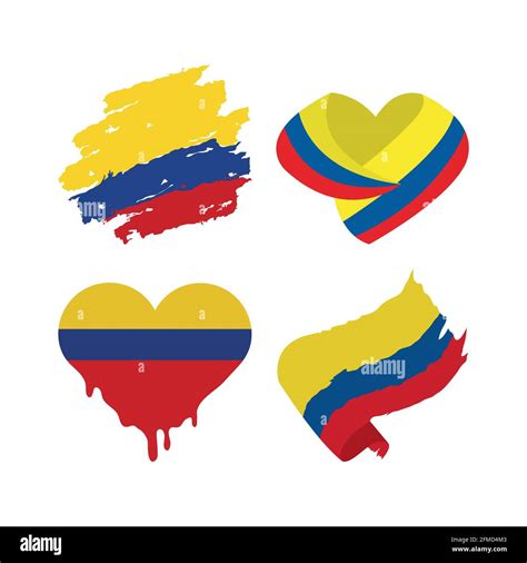 Colombia Flags Icons Stock Vector Image And Art Alamy
