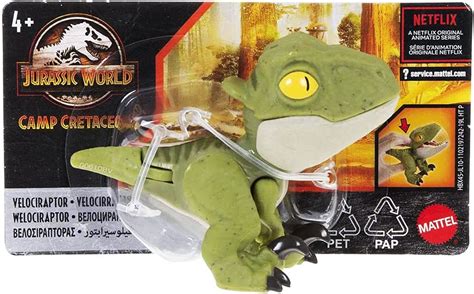 Jurassic World Velociraptor Charlie Snap Squad Camp Cretaceous Netflix 4 Mattel Amazonfr
