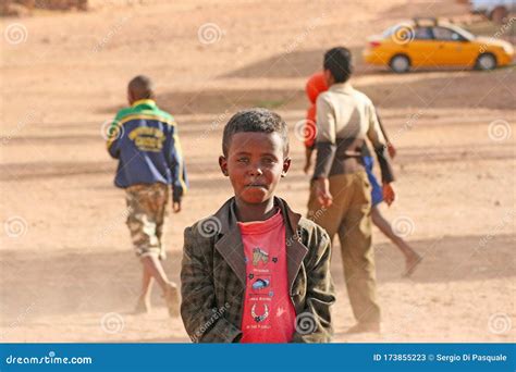 An Eritrean Child Looks Towards The Camera On The Outskirts Of Asmara