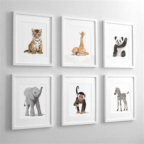 Baby Elephant Art Print Safari Jungle Animal Nursery By Paper Llamas