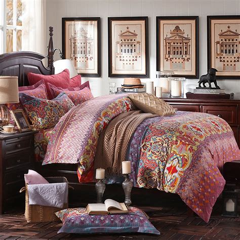 Fadfay Boho Style Bedding Sets Duvet Cover Set Bohemian Bedding Set