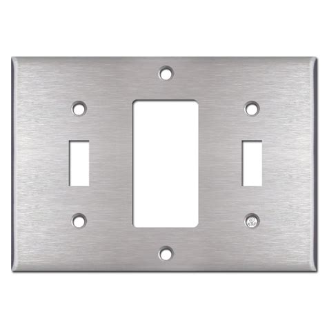 Toggle Decora Toggle Triple Wall Switch Plate Cover Stainless Steel