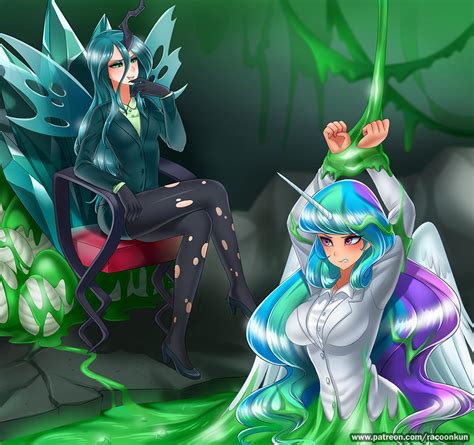 Chrysalis And Celestia By Racoonkun On Deviantart