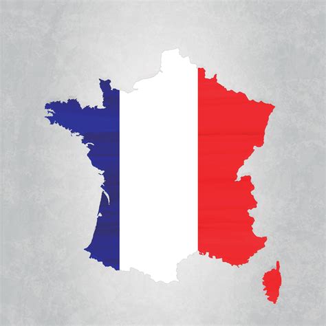 France Map With Flag 4266732 Vector Art At Vecteezy