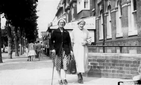 two elderly ladies strolling through skegness bottesford living history