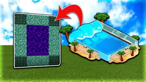 how to make a portal to the ocean dimension in mcpe minecraft pe youtube