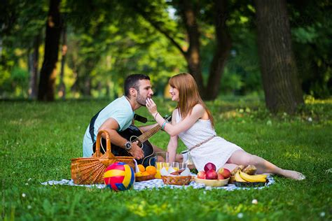 Couple Having Picnic In The Park By Mosuno Picnic Couple