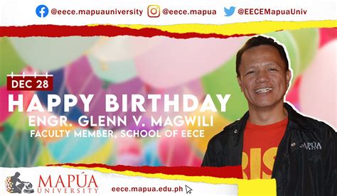 Eecemapuauniversity On Twitter Happy Birthday Engr Glenn Magwili