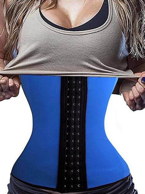 Lelinta Women Waist Cincher Trainer Corset Body Shaper Rubble Hot Sweat Shaping Brief Ultra Firm