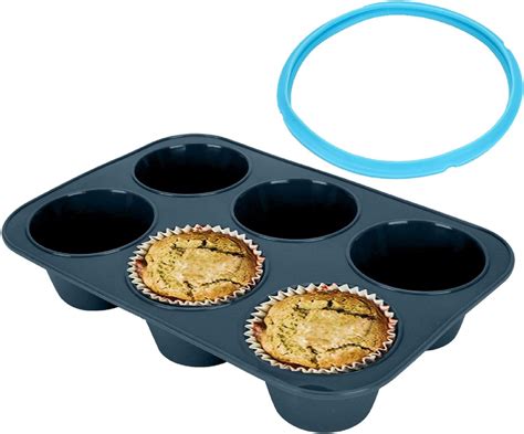 Large Silicone Muffin Baking Pan Cupcake Tray 6 Cup Nonstick Bakeware