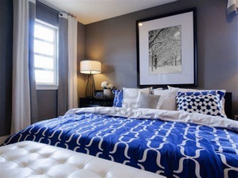 Blue And White Contemporary Bedroom Design Hawk Haven