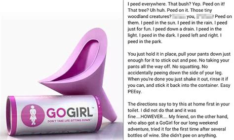Amazon Review Of Gogirl Female Urination Device Goes Viral Daily Mail