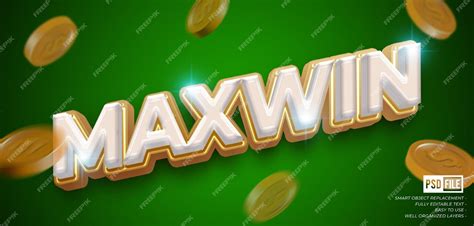 Premium Psd Maxwin With Custom Text Editable 3d Style Text Effect