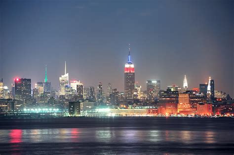 New York City Manhattan At Night Photograph By Songquan Deng Fine Art