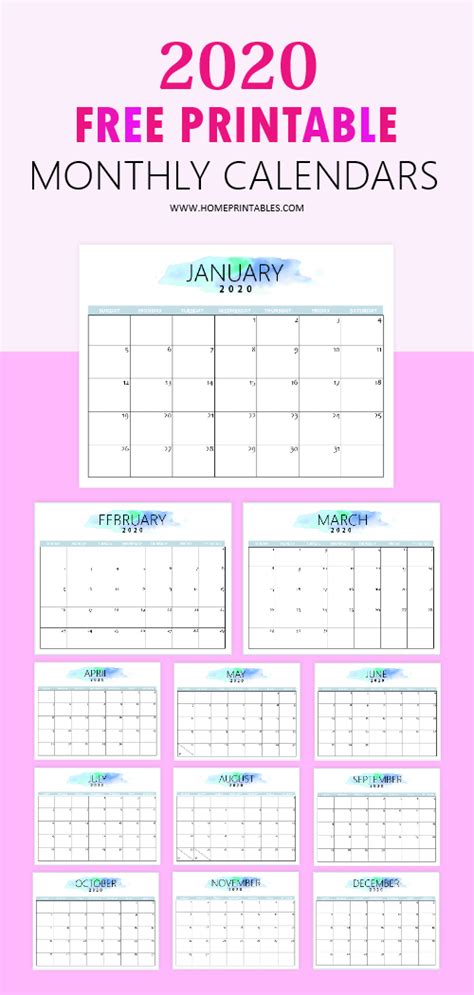 You can download both for free. Free 2020 Calendar Printable: Simple and Very Pretty ...
