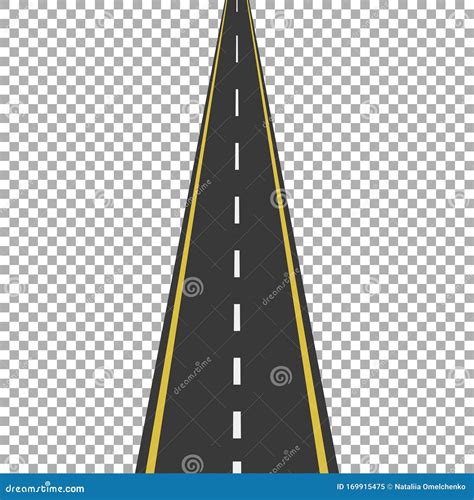 Straight Road With White Markings Vector Stock Illustration