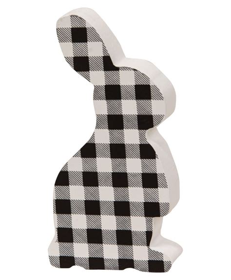 Col House Designs Wholesale Black And White Buffalo Check Chunky Bunny