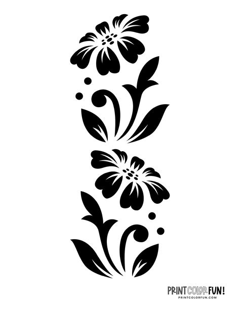 Free Printable Flower Stencil Designs And Templates Free Stencil