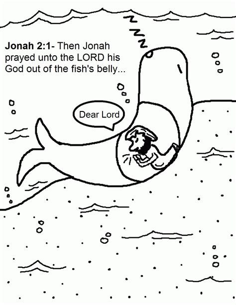 Jonah Kids Coloring Page Coloring Pages