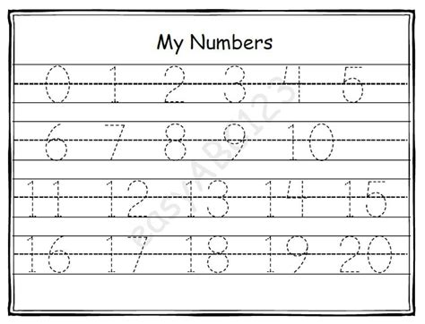 Counting Worksheets For Numbers 0 20 Counting Worksheets Numbers 0 20