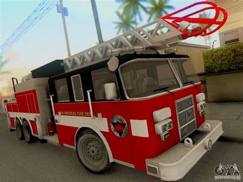 Pierce Firetruck Ladder Sa Fire Department для Gta San Andreas