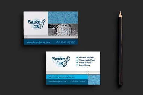 Plumber Business Card Template Business Card Template Design Cool