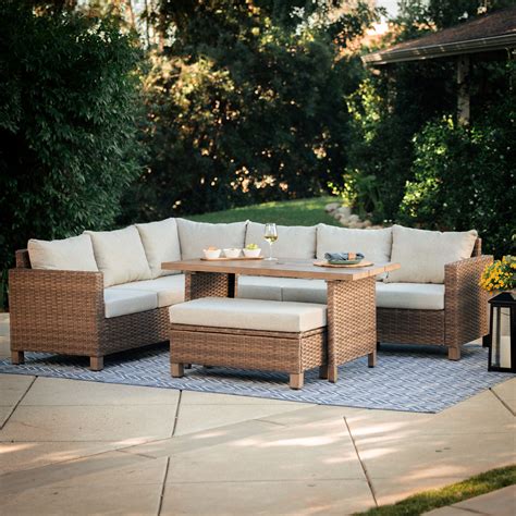 Better Homes And Gardens Brookbury 4 Piece Wicker Outdoor Patio Sectional