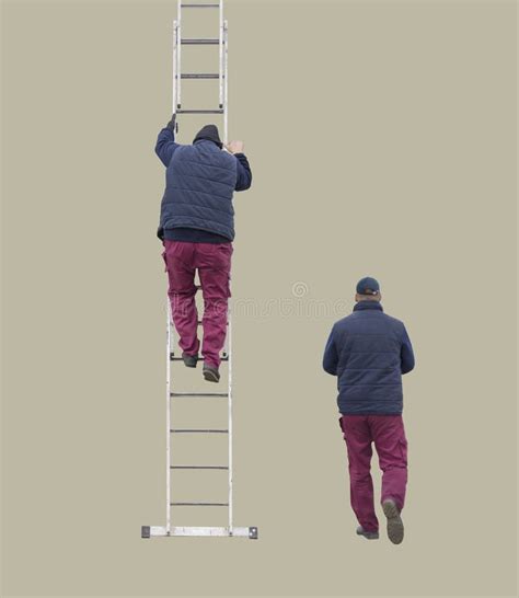 Climbing On Ladders Stock Image Image Of Refuge Mont 20824599