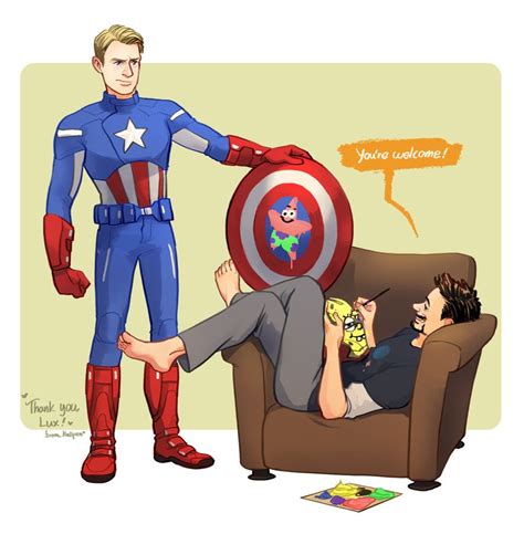 Tony Being His Usual Annoying Self Xd Poor Cap Avengers Funny