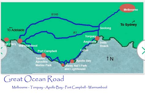 Map Great Ocean Road A Scenic Drive To Remember 2023 Calendar Printable